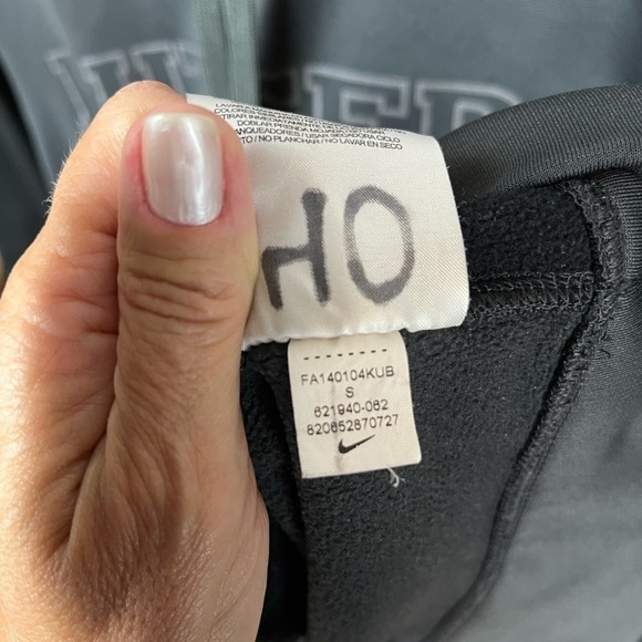 Nike Therma Fit Hoodie Rutgers Field Hockey. Grey Black Size S - Picture 8 of 9